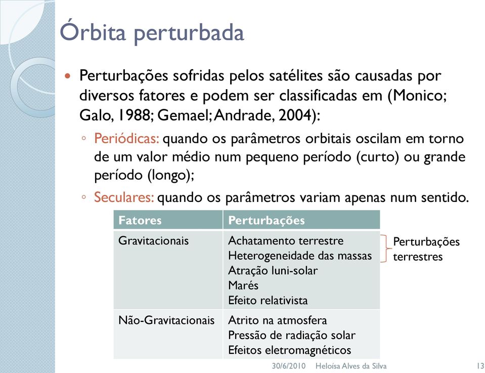 os parâmetros variam apenas num sentido.