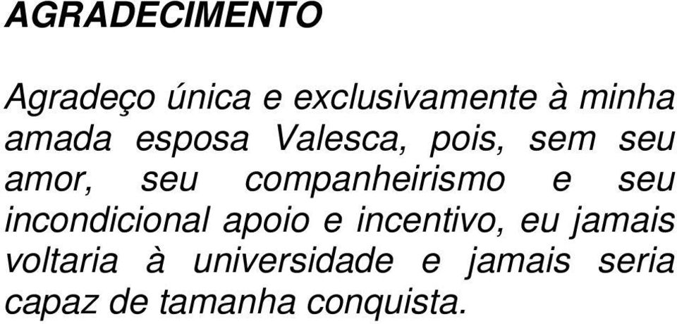 companheirismo e seu incondicional apoio e incentivo, eu