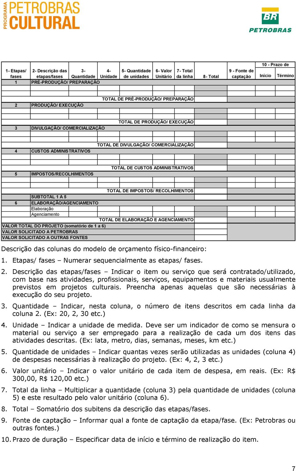 IMPOSTOS/RECOLHIMENTOS TOTAL DE CUSTOS ADMINISTRATIVOS TOTAL DE IMPOSTOS/ RECOLHIMENTOS SUBTOTAL 1 A 5 6 ELABORAÇÃO/AGENCIAMENTO Elaboração Agenciamento TOTAL DE ELABORAÇÃO E AGENCIAMENTO VALOR TOTAL