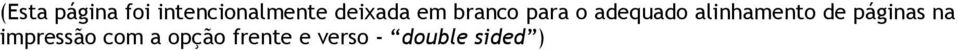 alinhamento de páginas na impressão