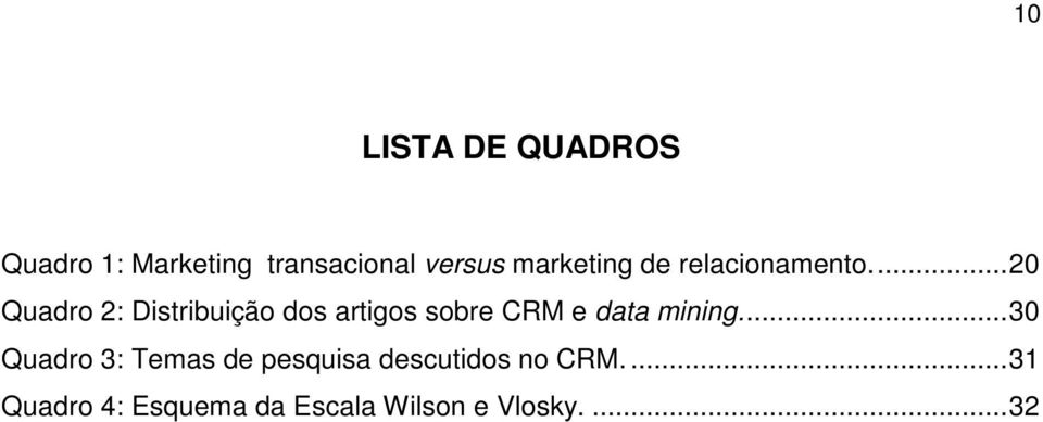 ... 20 Quadro 2: Distribuição dos artigos sobre CRM e data mining.