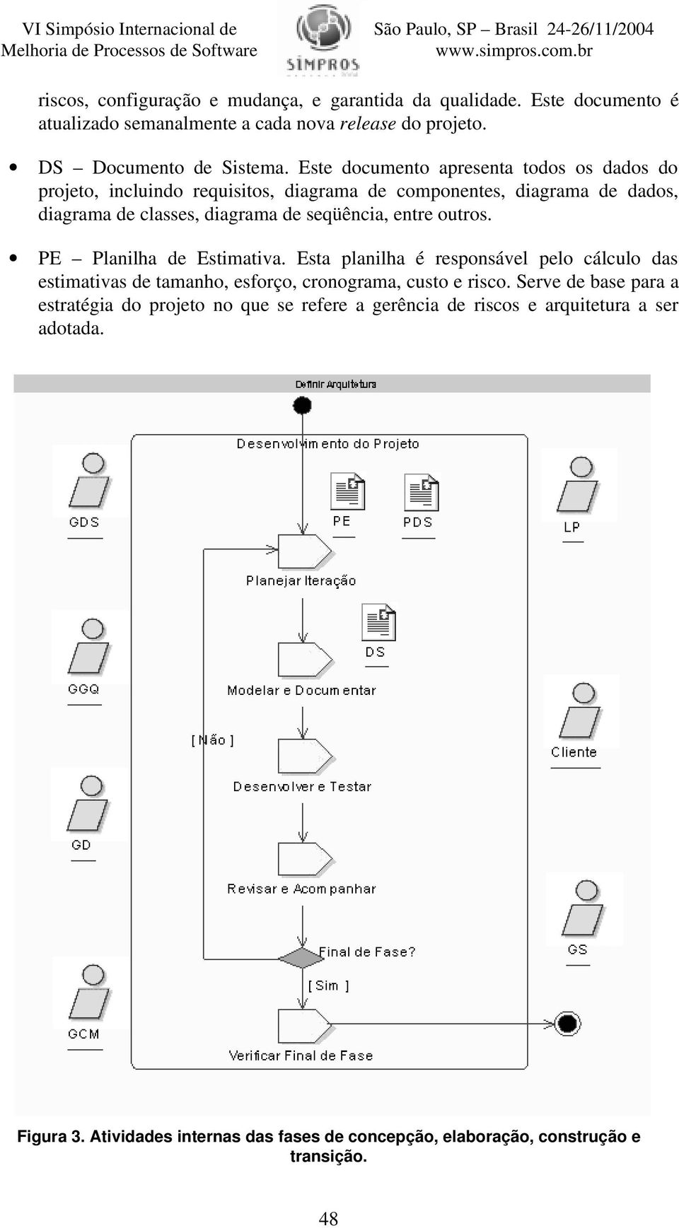 entre outros. PE Planilha de Estimativa. Esta planilha é responsável pelo cálculo das estimativas de tamanho, esforço, cronograma, custo e risco.