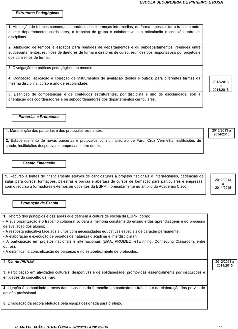 conexão entre as disciplinas. 2.