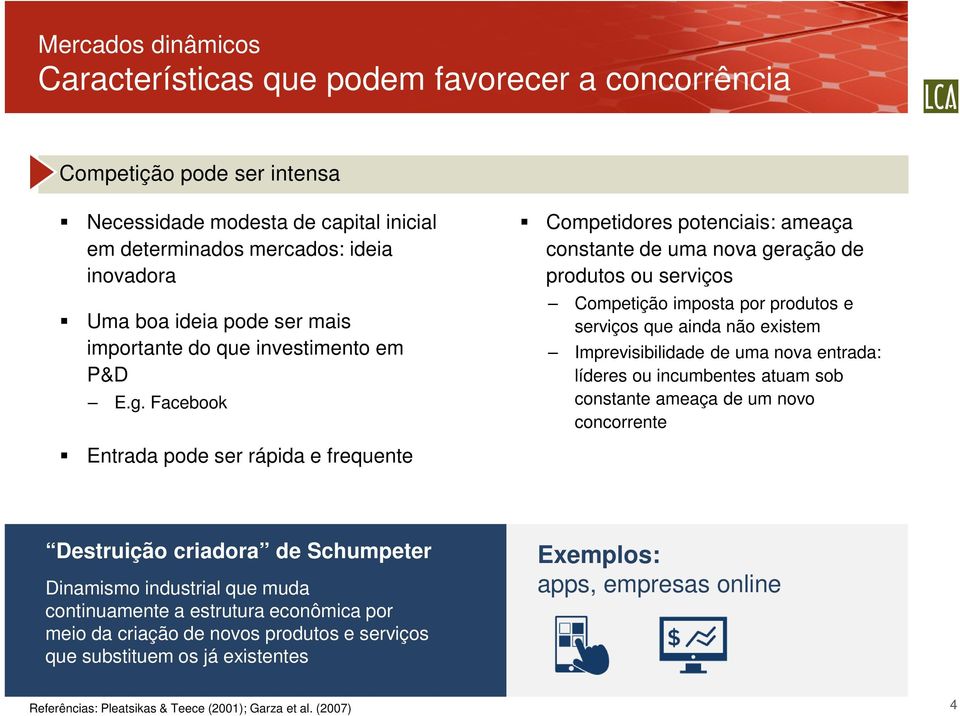 Facebook Competidores potenciais: ameaça constante de uma nova geração de produtos ou serviços Competição imposta por produtos e serviços que ainda não existem Imprevisibilidade de uma nova entrada: