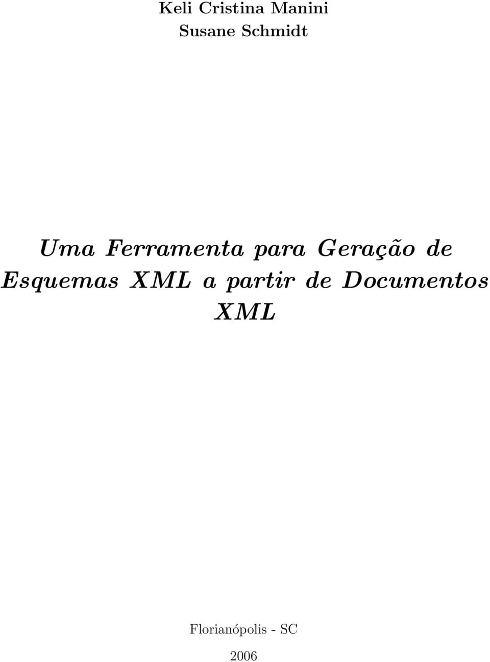 Geração de Esquemas XML a partir