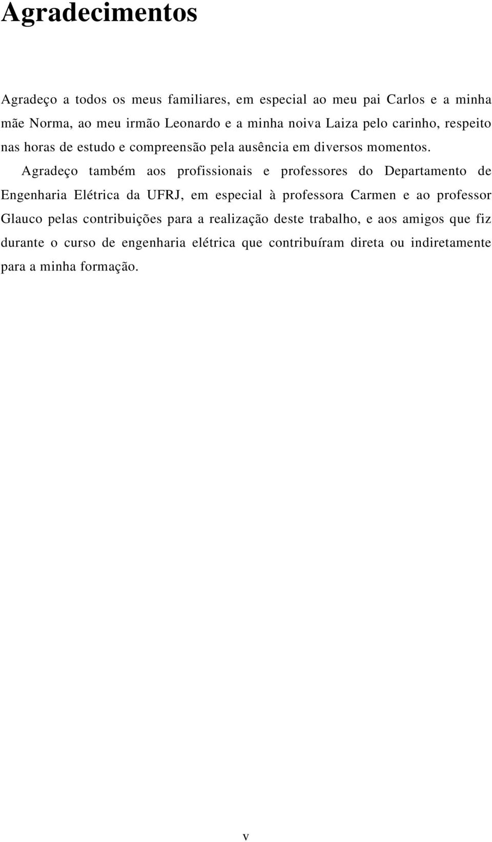 Agradeço também aos profissionais e professores do Departamento de Engenharia Elétrica da UFRJ, em especial à professora Carmen e ao professor