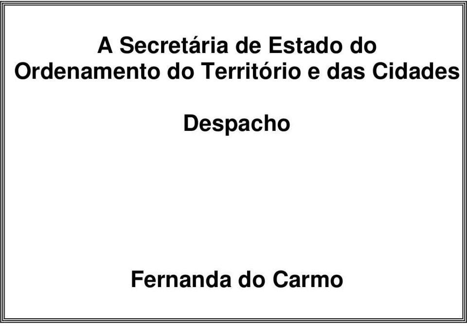 Território e das