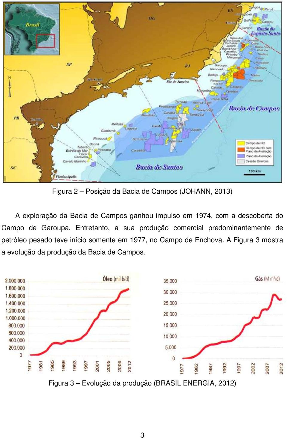 Entretanto, a sua produção comercial predominantemente de petróleo pesado teve início somente