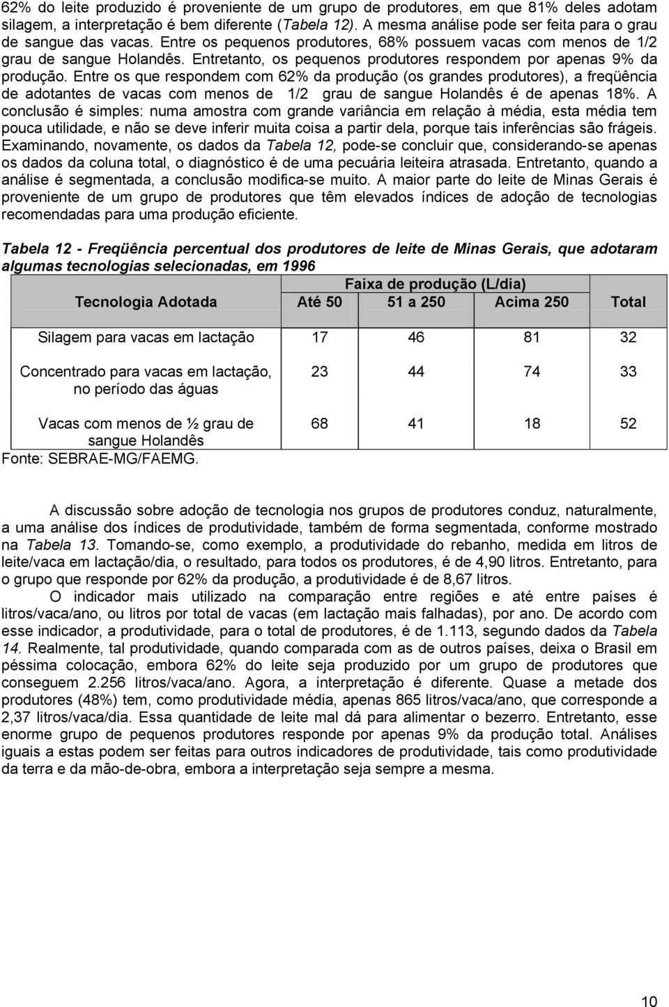 Entretanto, os pequenos produtores respondem por apenas 9% da produção.