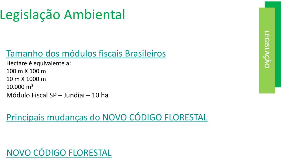 000 m² Módulo Fiscal SP Jundiai 10 ha Principais