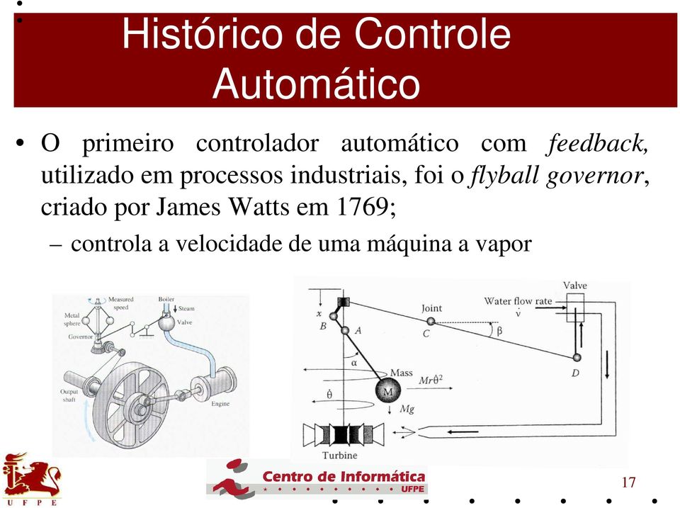 processos industriais, foi o flyball governor, criado