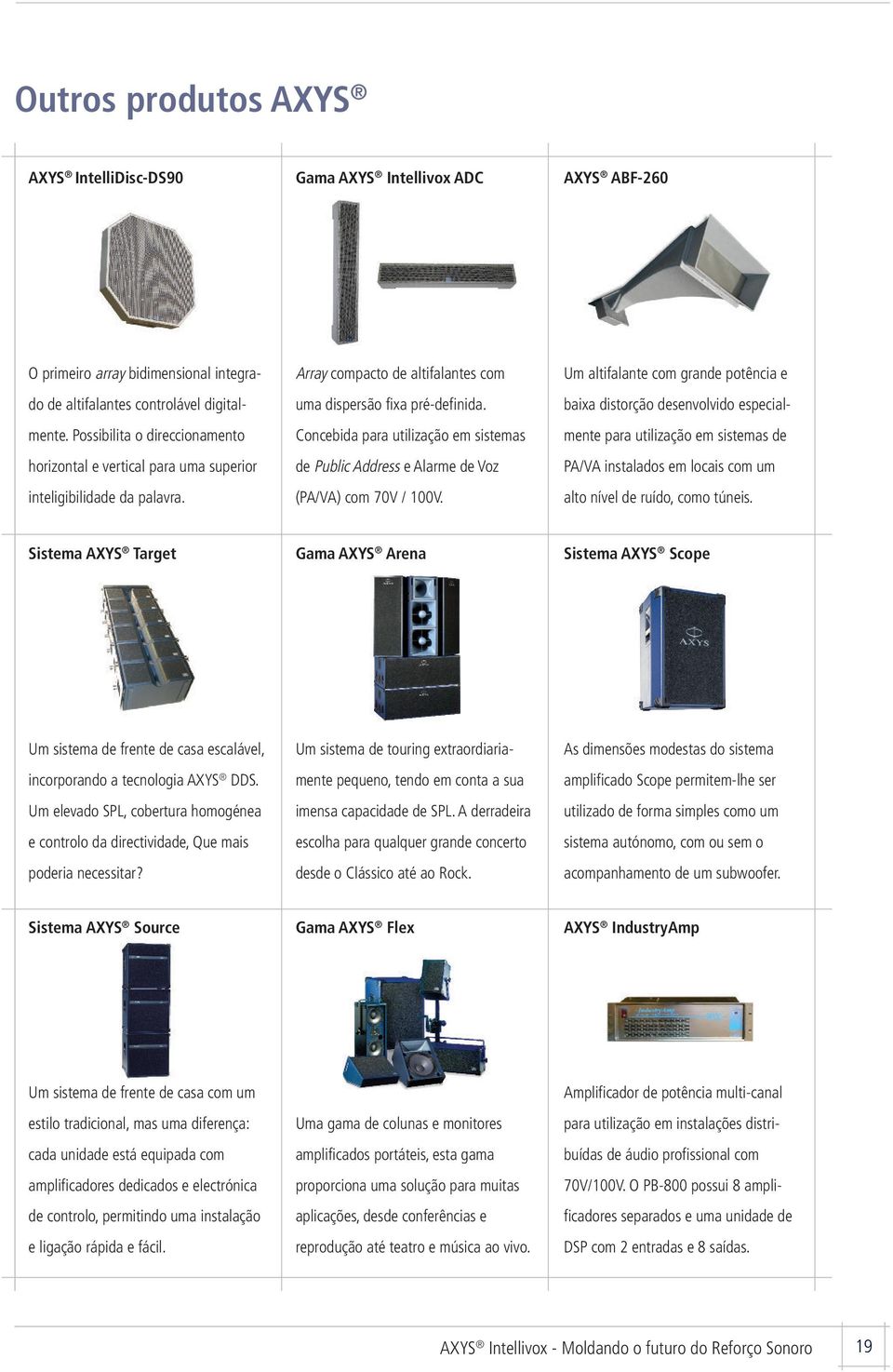 Concebida para utilização em sistemas de Public Address e Alarme de Voz (PA/VA) com 70V / 100V.