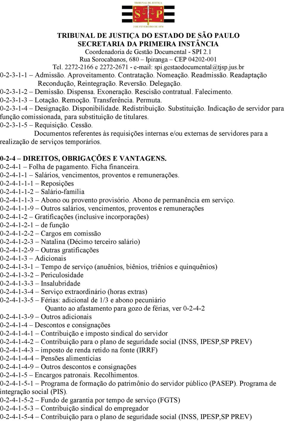 Indicação de servidor para função comissionada, para substituição de titulares. 0-2-3-1-5 Requisição. Cessão.