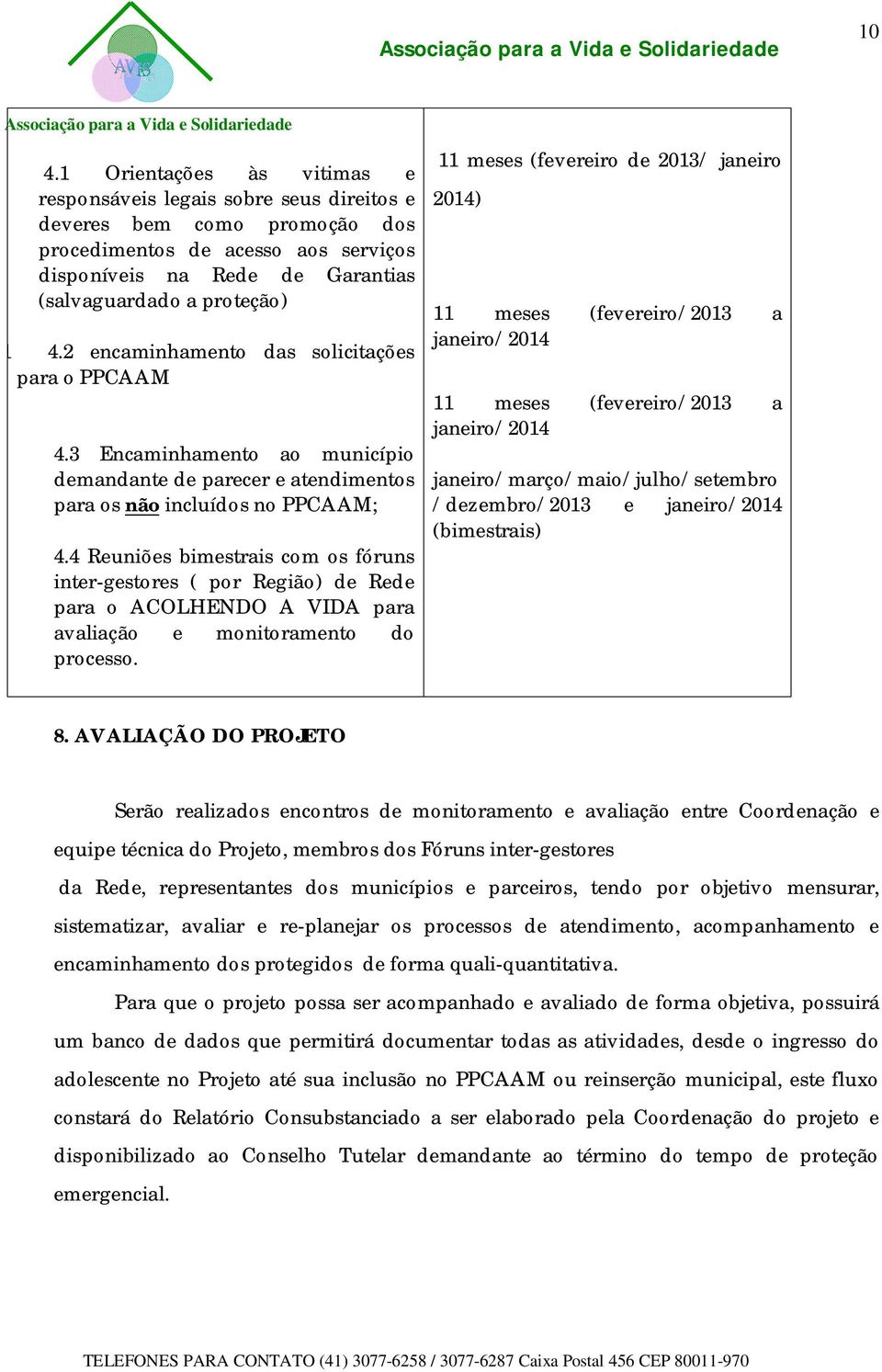 4 Reuniões bimestris com os fóruns inter-gestores ( por Região) de Rede pr o ACOLHENDO A VIDA pr vlição e monitormento do processo.