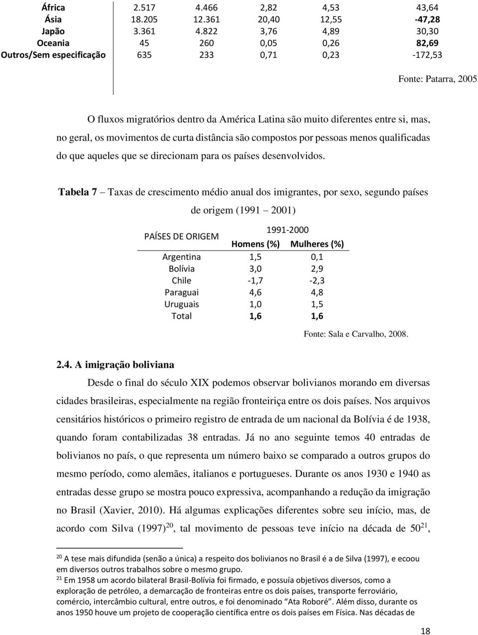 mas, no geral, os movimentos de curta distância são compostos por pessoas menos qualificadas do que aqueles que se direcionam para os países desenvolvidos.