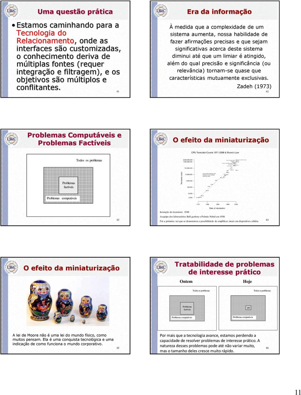 que um limiar é atingido, além do qual precisão e significância (ou relevância) tornam-se quase que características mutuamente exclusivas. conflitantes.