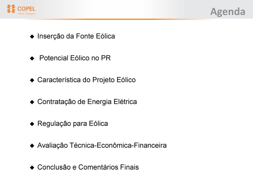 Energia Elétrica Regulação para Eólica Avaliação