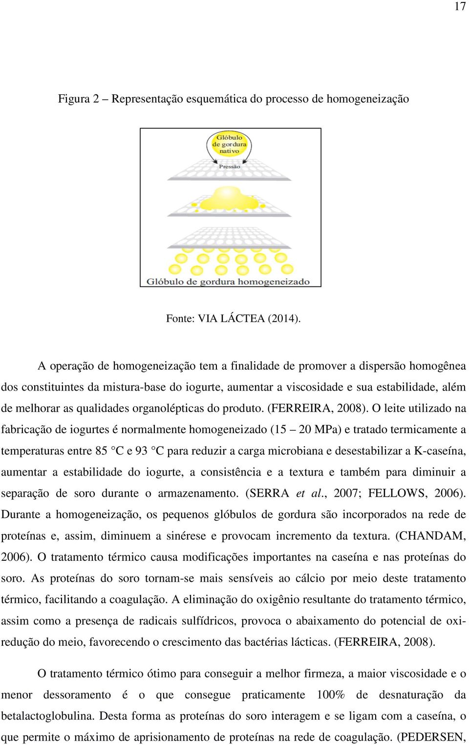 organolépticas do produto. (FERREIRA, 2008).