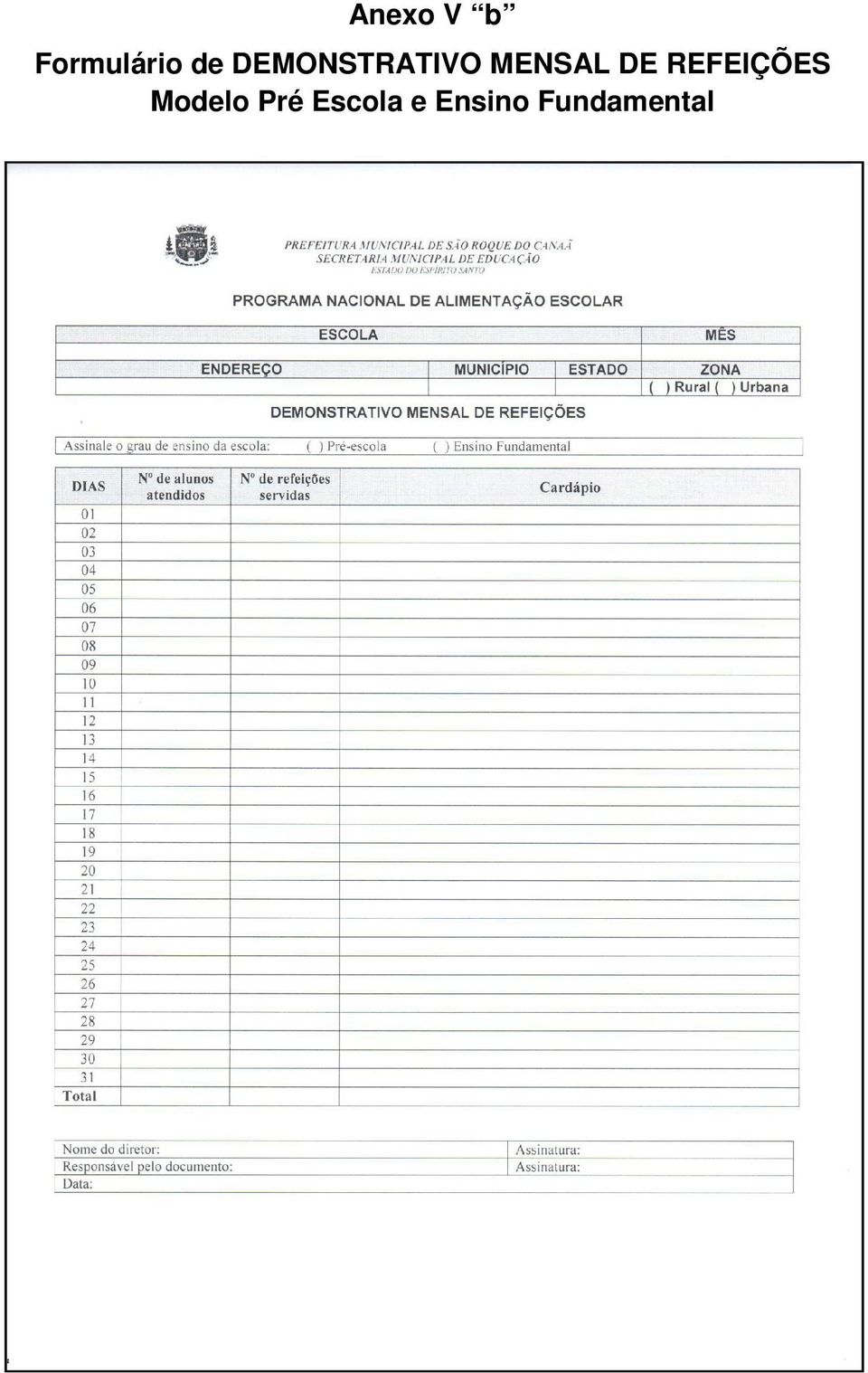 REFEIÇÕES Modelo Pré