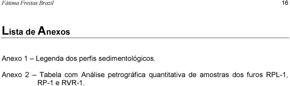 Anexo 2 Tabela com Análise petrográfica