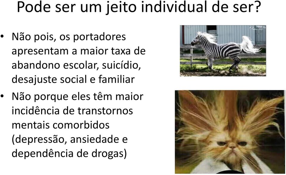 escolar, suicídio, desajuste social e familiar Não porque eles