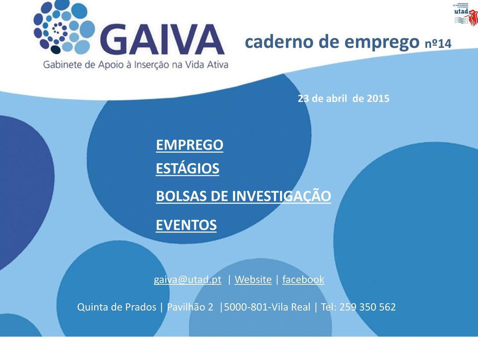 EVENTOS gaiva@utad.