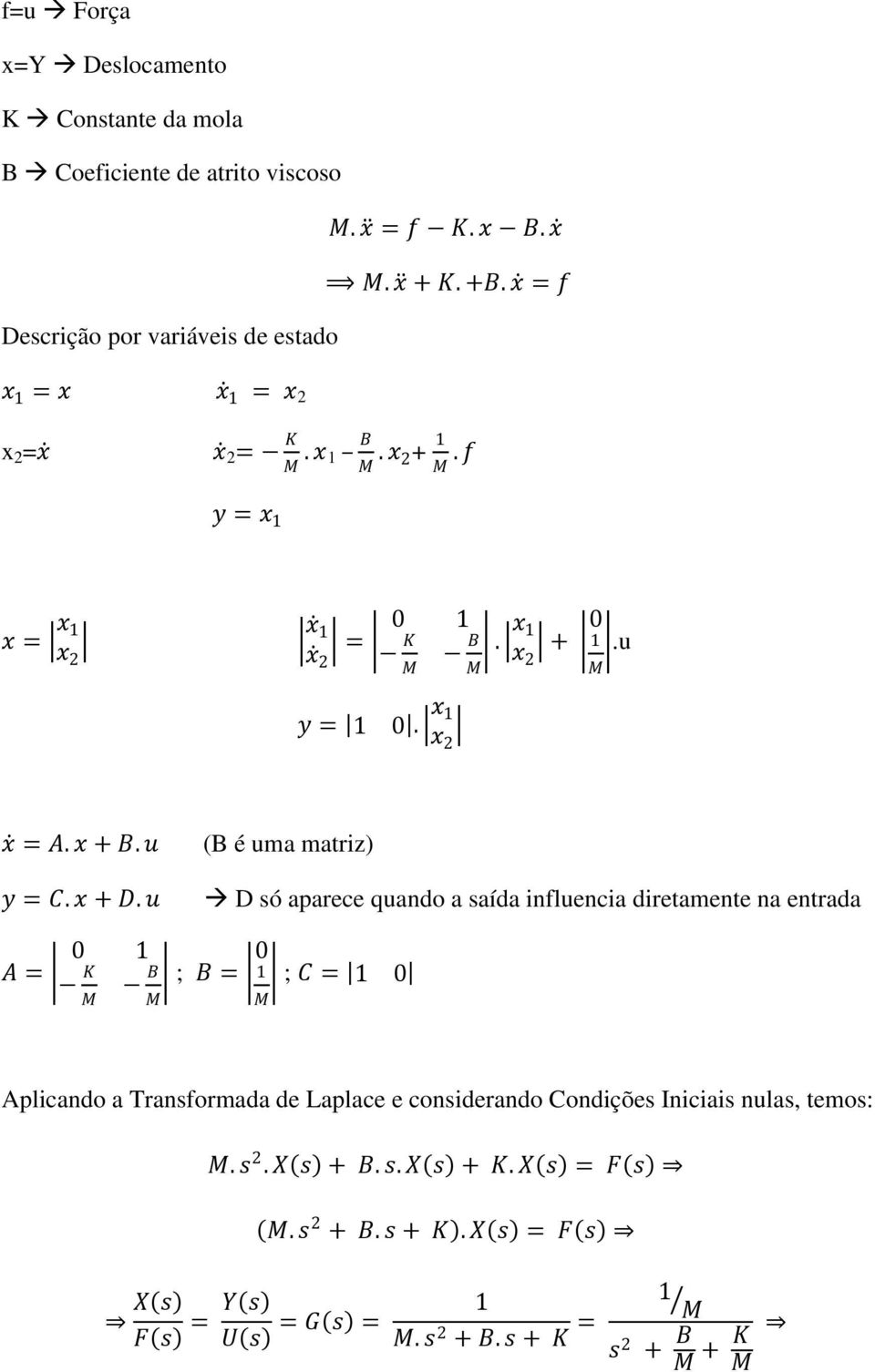 u y = 1 0. x 1 x 2 x = A. x + B. u y = C. x + D.