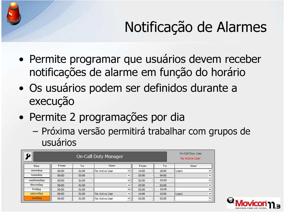 usuários podem ser definidos durante a execução Permite 2