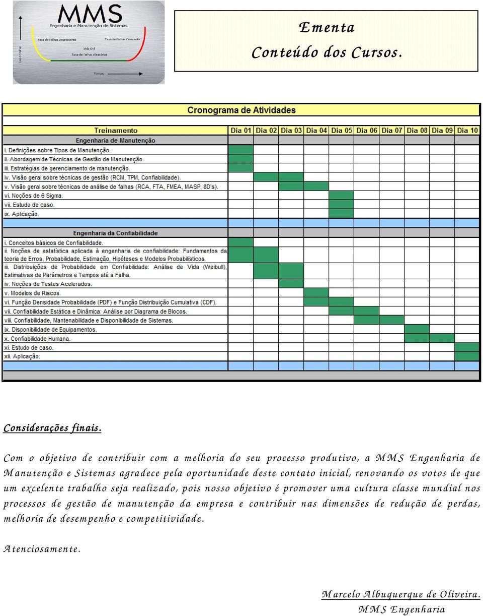 oportunidade deste contato inicial, renovando os votos de que um excelente trabalho seja realizado, pois nosso objetivo é prom over