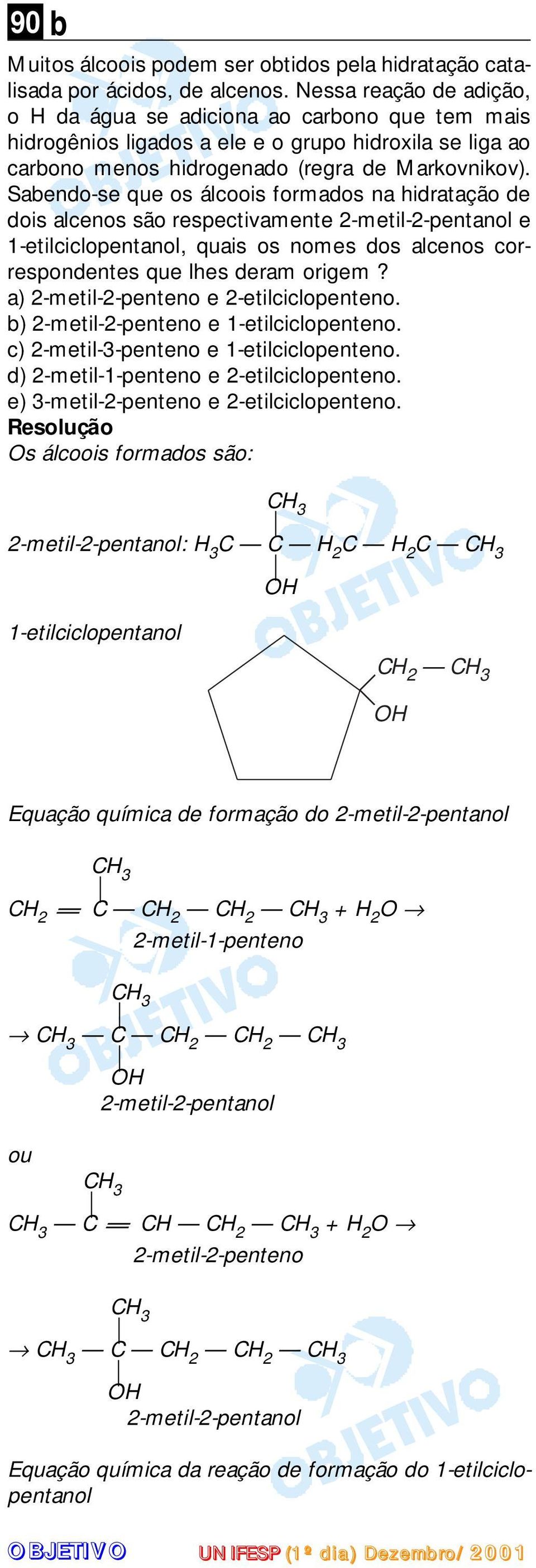 quais os nomes dos alcenos correspondentes que lhes deram origem?