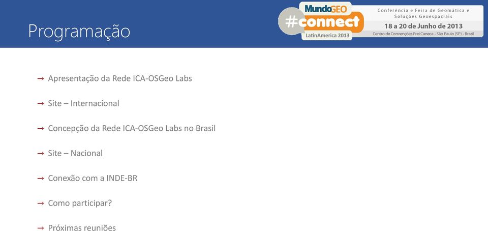 ICA-OSGeo Labs no Brasil Site Nacional