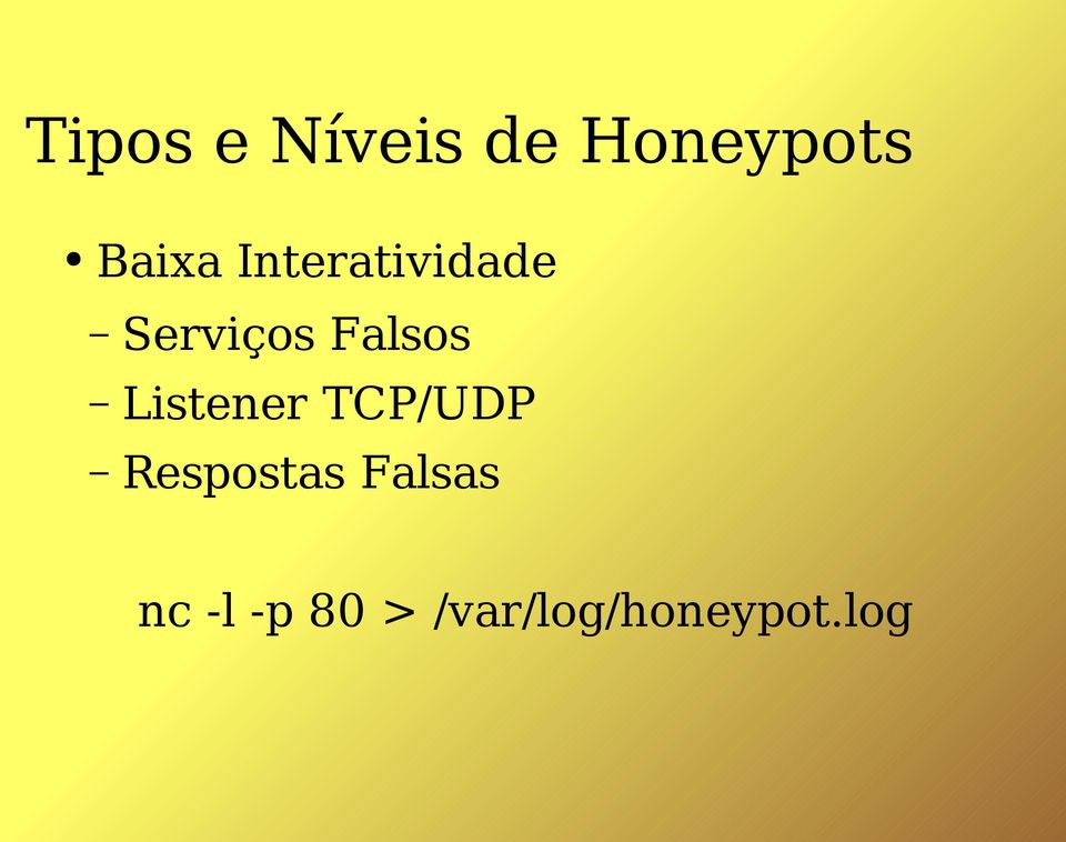 Listener TCP/UDP Respostas Falsas