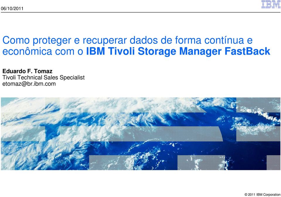 Storage Manager FastBack Eduardo F.