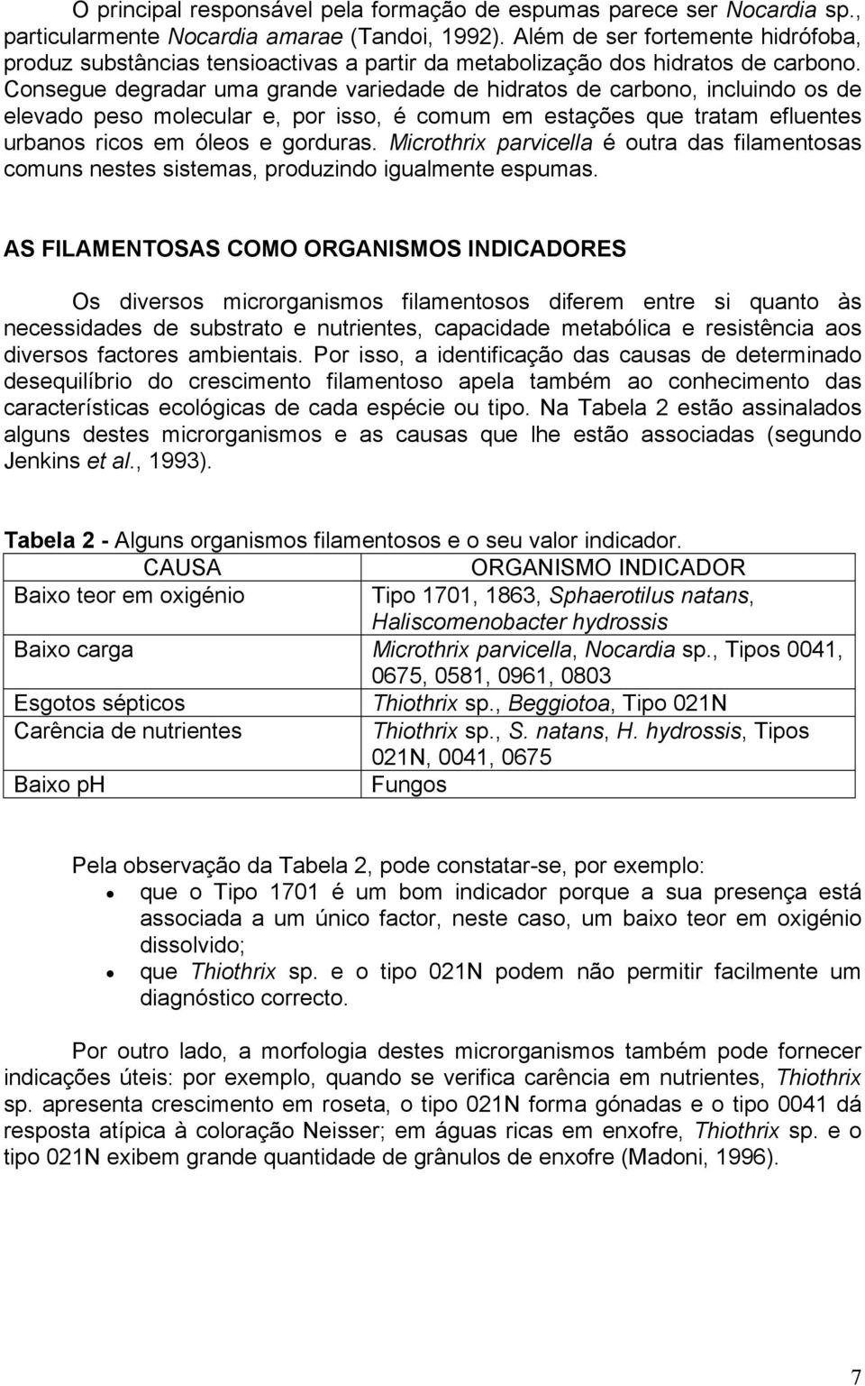 Consegue degradar uma grande variedade de hidratos de carbono, incluindo os de elevado peso molecular e, por isso, é comum em estações que tratam efluentes urbanos ricos em óleos e gorduras.