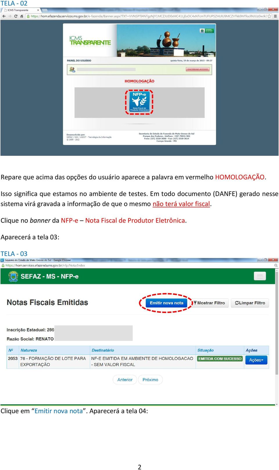 Em todo documento (DANFE) gerado nesse sistema virá gravada a informação de que o mesmo não terá