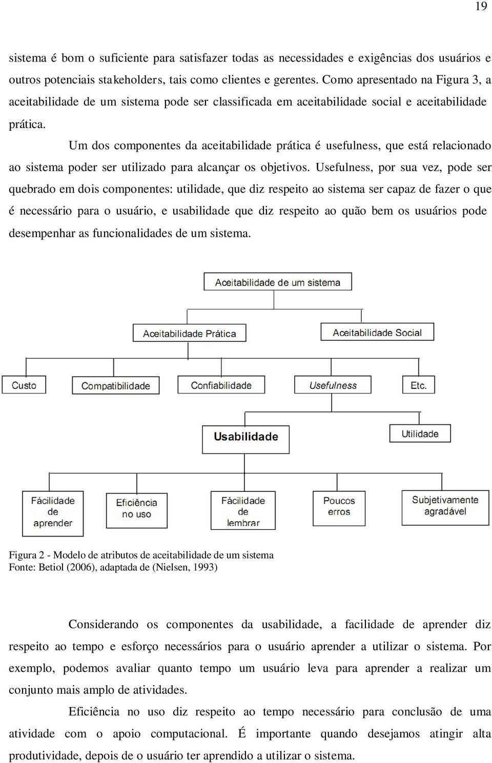 Um dos componentes da aceitabilidade prática é usefulness, que está relacionado ao sistema poder ser utilizado para alcançar os objetivos.