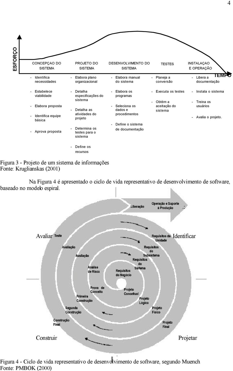 - Elabora os programas - Seleciona os dados e procedimentos - Define o de documentação - Executa os testes - Obtém a aceitação do - Instala o - Treina os usuários - Avalia o projeto.