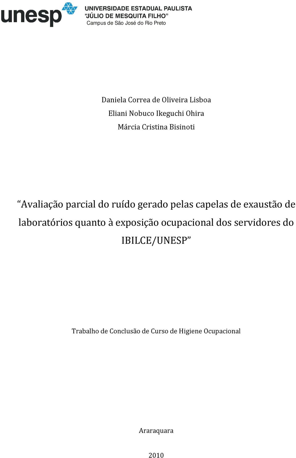 capelas de exaustão de laboratórios quanto à exposição ocupacional dos servidores