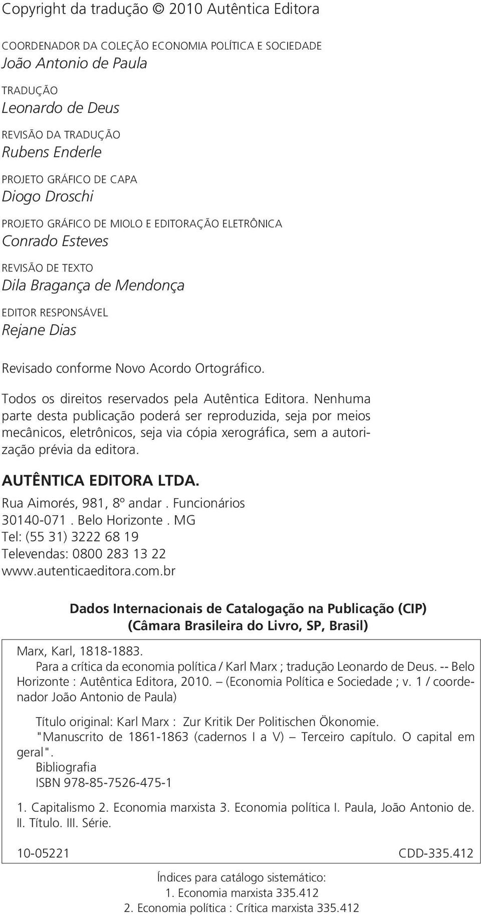 Todos os direitos reservados pela Autêntica Editora.