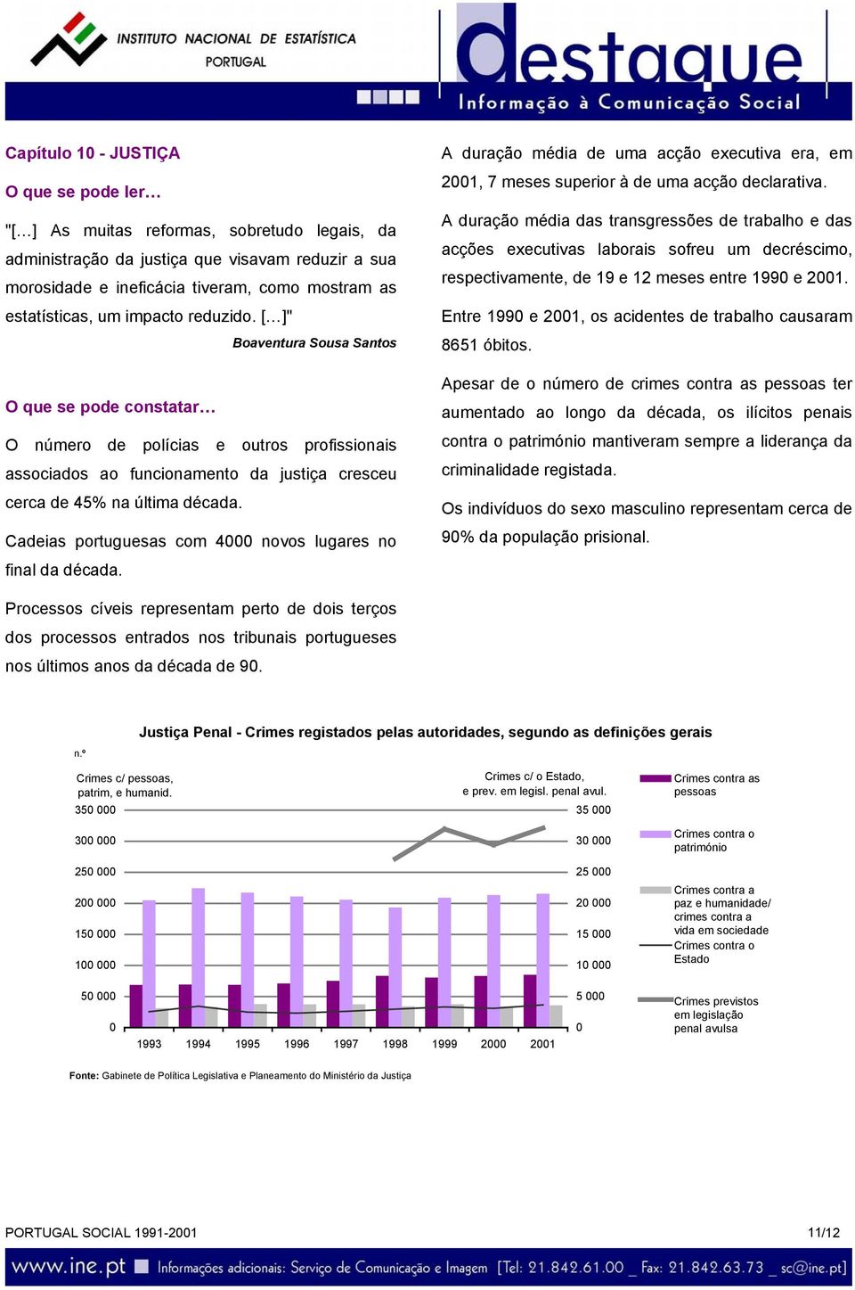 Cadeias portuguesas com 4 novos lugares no final da década. A duração média de uma acção executiva era, em 21, 7 meses superior à de uma acção declarativa.