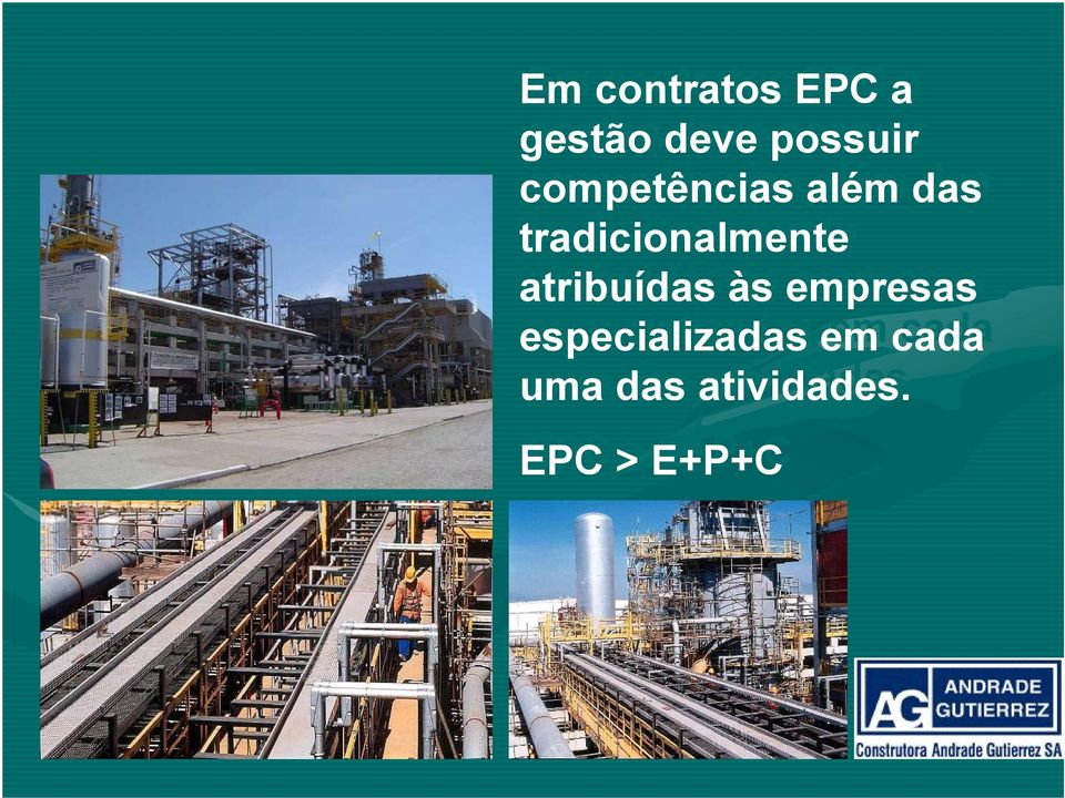 atribuídas às empresas especializadas