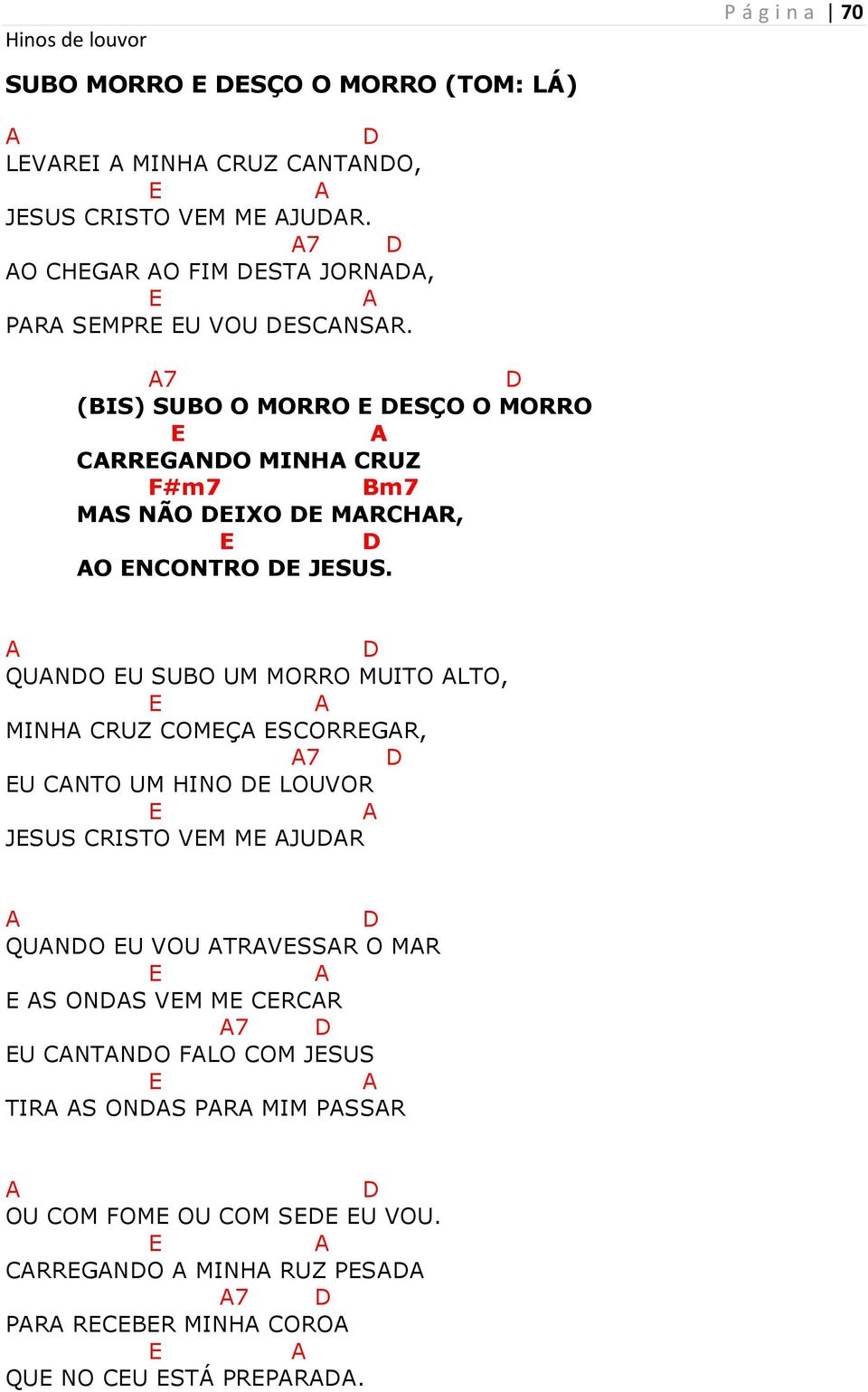 7 (IS) SUO O MORRO SÇO O MORRO RRNO MINH RUZ #m7 m7 MS NÃO IXO MRHR, O NONTRO JSUS.