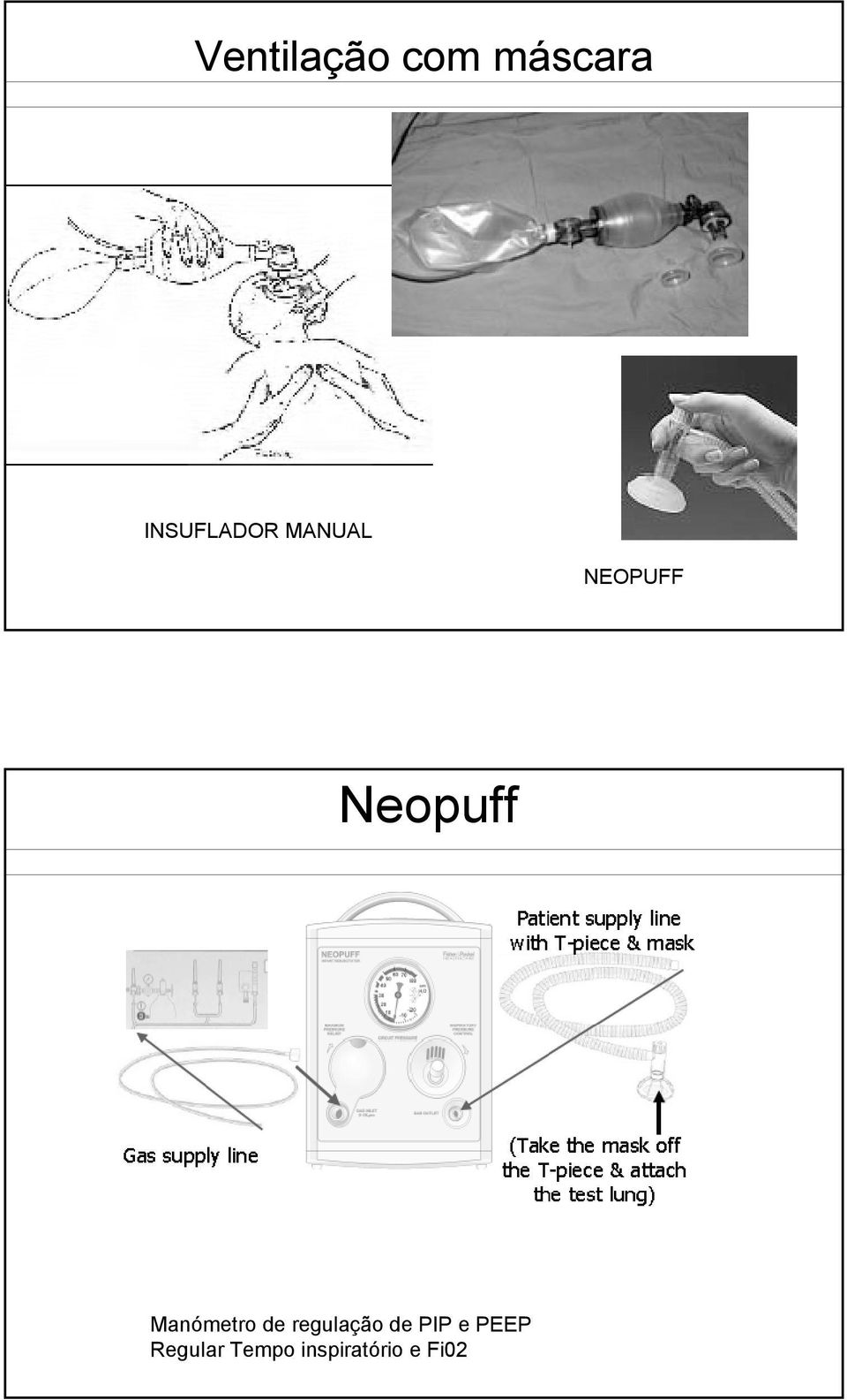 Neopuff Manómetro de regulação