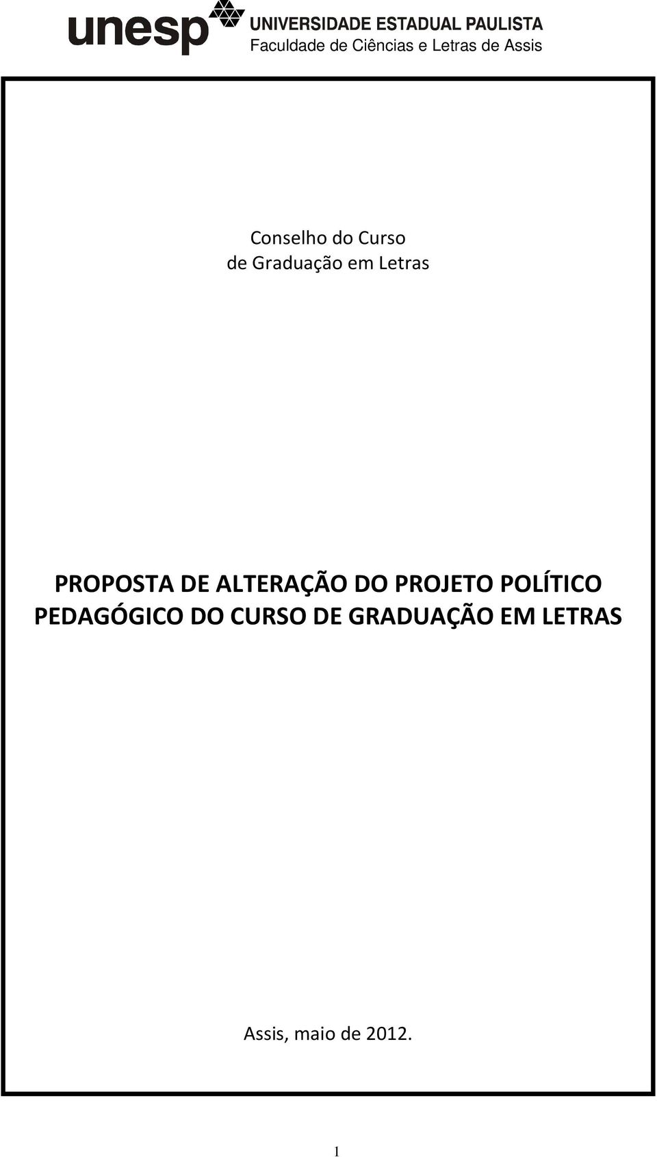 PROJETO POLÍTICO PEDAGÓGICO DO CURSO