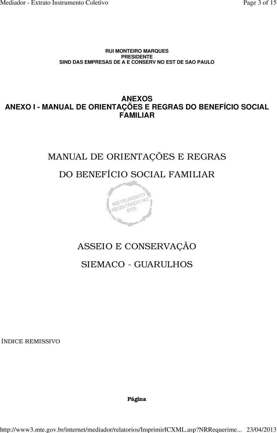 REGRAS DO BENEFÍCIO SOCIAL FAMILIAR MANUAL DE ORIENTAÇÕES E REGRAS DO