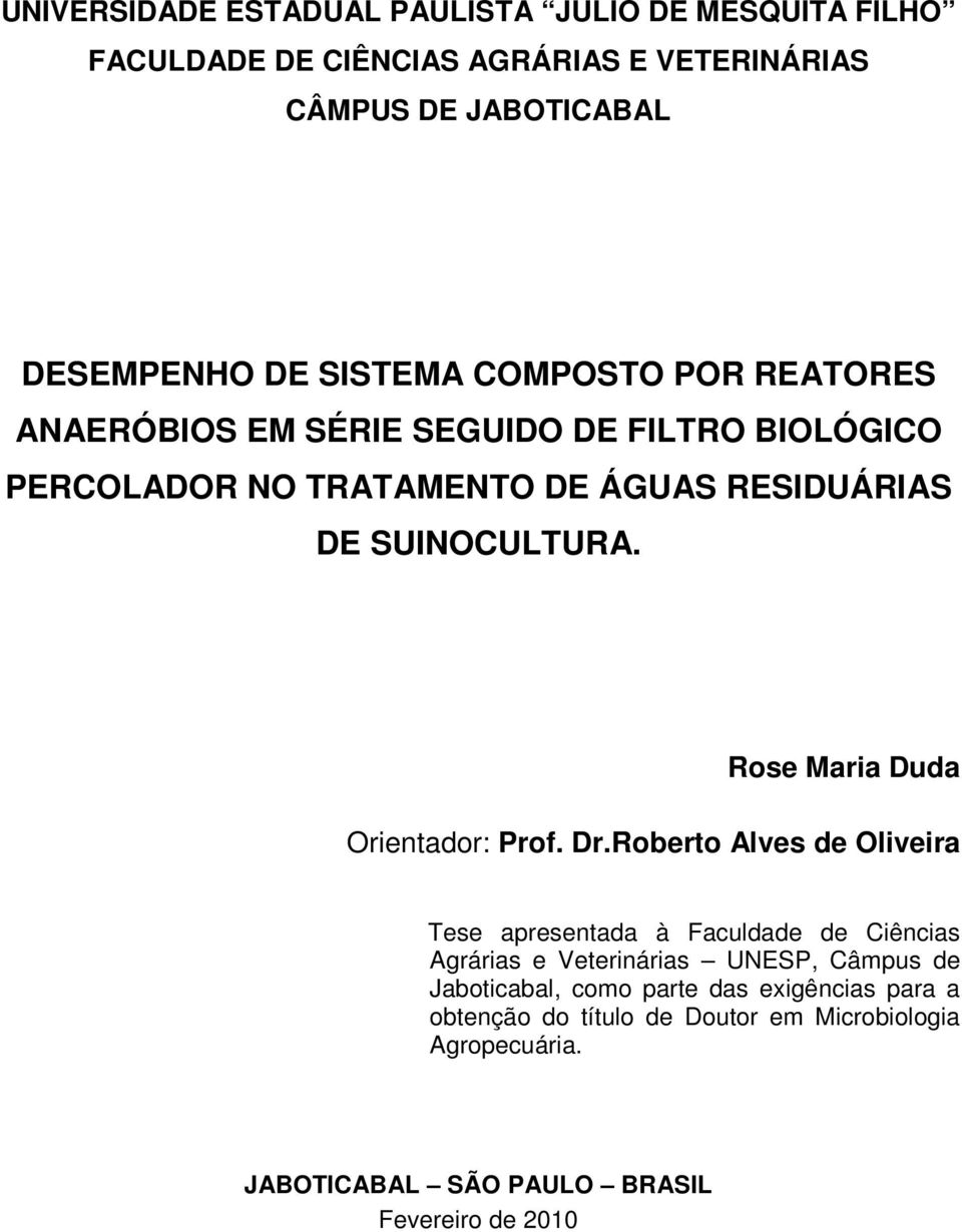 Rose Maria Duda Orientador: Prof. Dr.