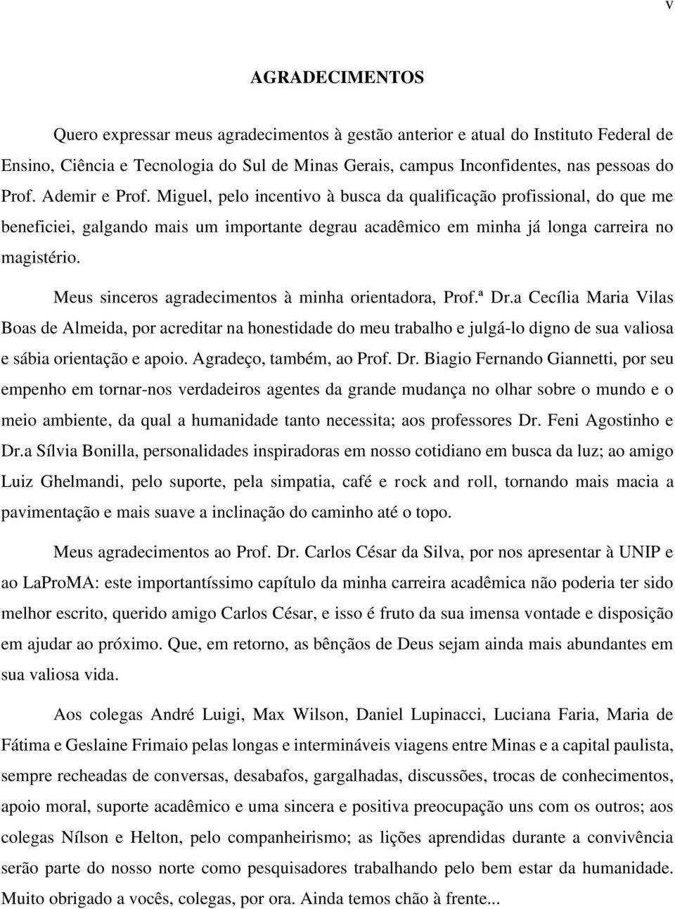 Meus sinceros agradecimentos à minha orientadora, Prof.ª Dr.