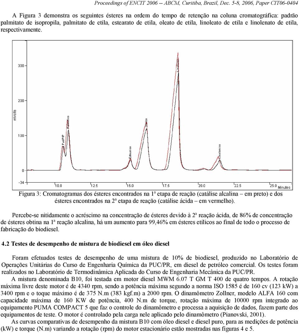 Figura 3: Cromatogramas dos ésteres encontrados na 1ª etapa de reação (catálise alcalina em preto) e dos ésteres encontrados na 2ª etapa de reação (catálise ácida em vermelho).