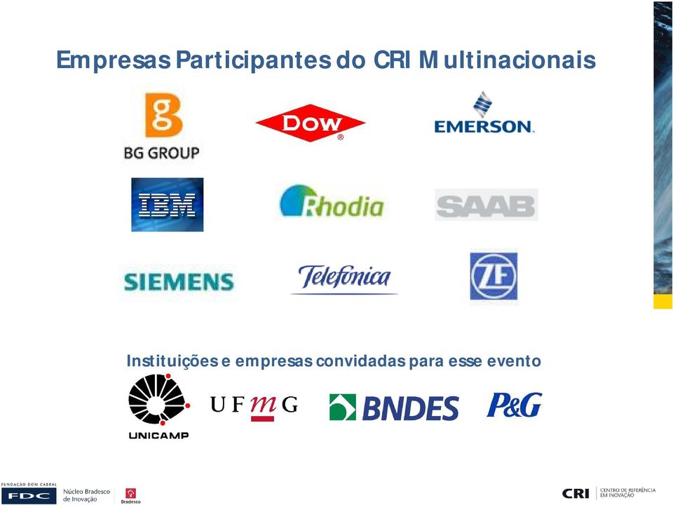 Instituições e empresas