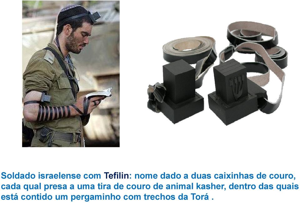 tira de couro de animal kasher, dentro das